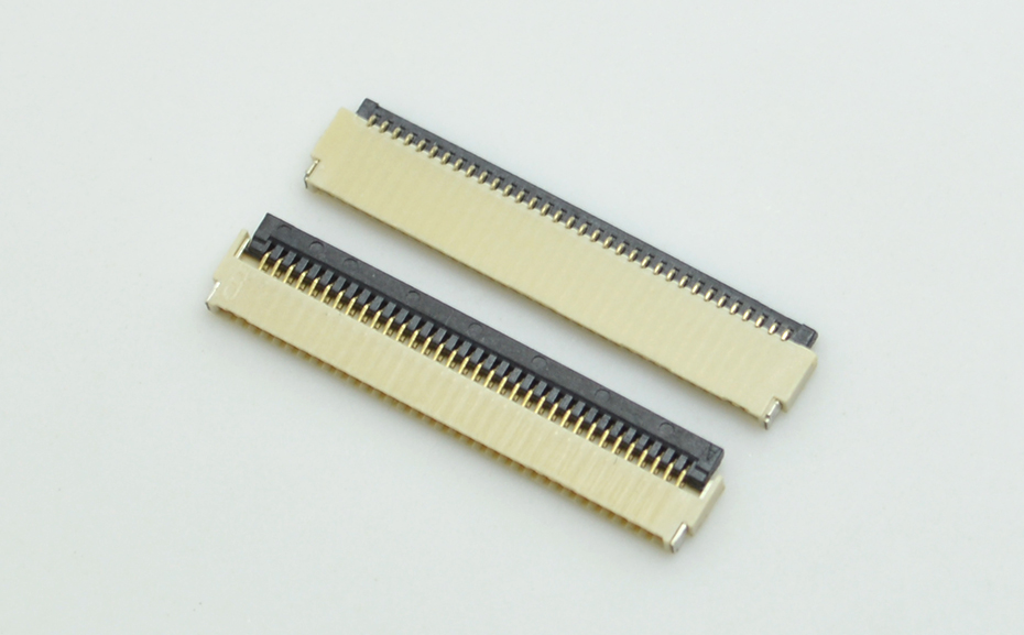 FPC後翻蓋0.5mm 40pFFC軟排線插件間距0.5mm40p前插後翻連接器,香蕉网址在线观看