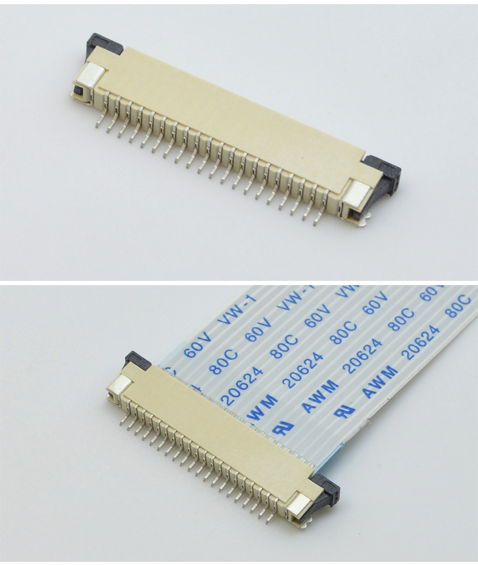FPC/FFC連接器 0.5MM間距前插後翻 軟排線座翻蓋上接50P,香蕉网址在线观看