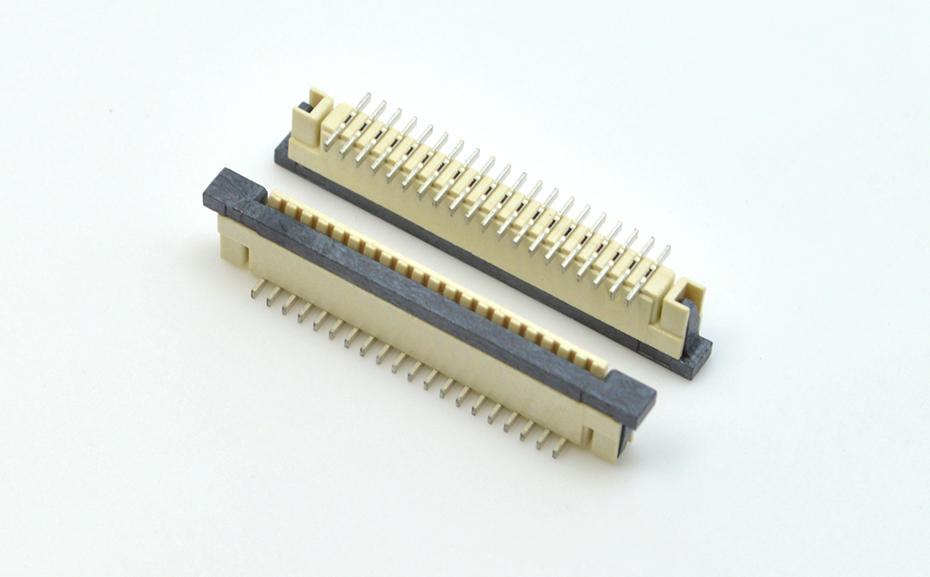接插件FFC/大香蕉国产在线视频 1.0MM 8P 一字腳 立貼帶鎖 扁平電纜連接器,香蕉网址在线观看