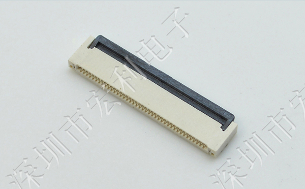 香蕉网址在线观看FPC插座翻蓋式FFC間距0.5mm 36p針腳位H2.0mm 前插後翻連接器