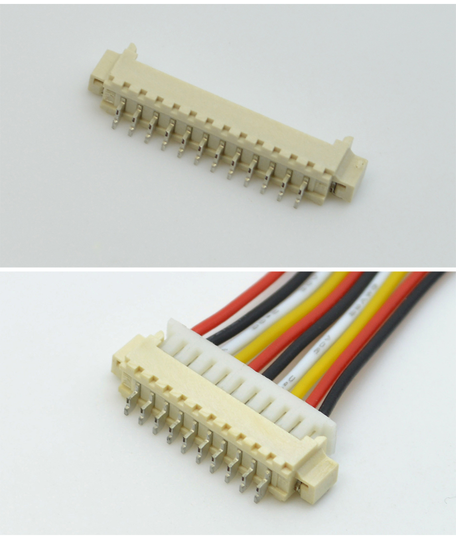 1.25間距臥式貼片針座插座線對板立貼條形插座連接器SMT 12P
