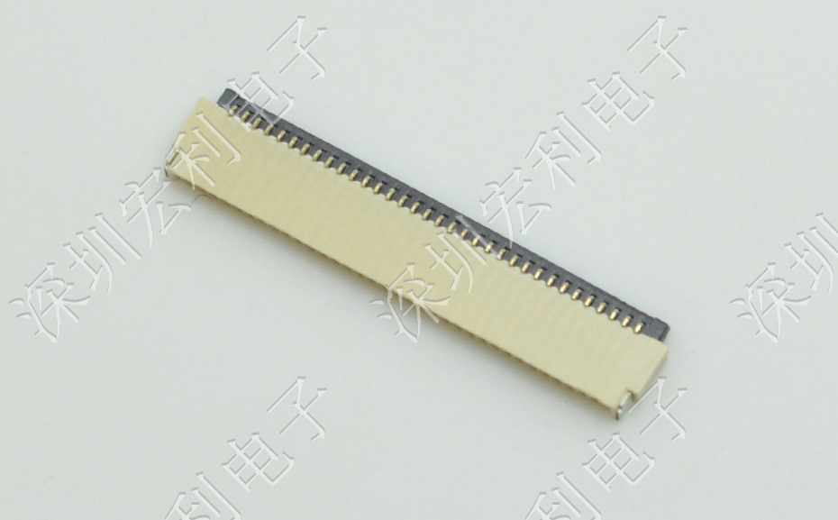 大香蕉国产在线视频 軟排線扁平電纜插座 間距0.5mm 40P H1.0後鎖式臥貼片