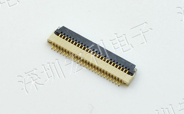 超薄大香蕉国产在线视频 間距0.5mm-40PIN翻蓋 塑高H1.0mm FPC插座超薄