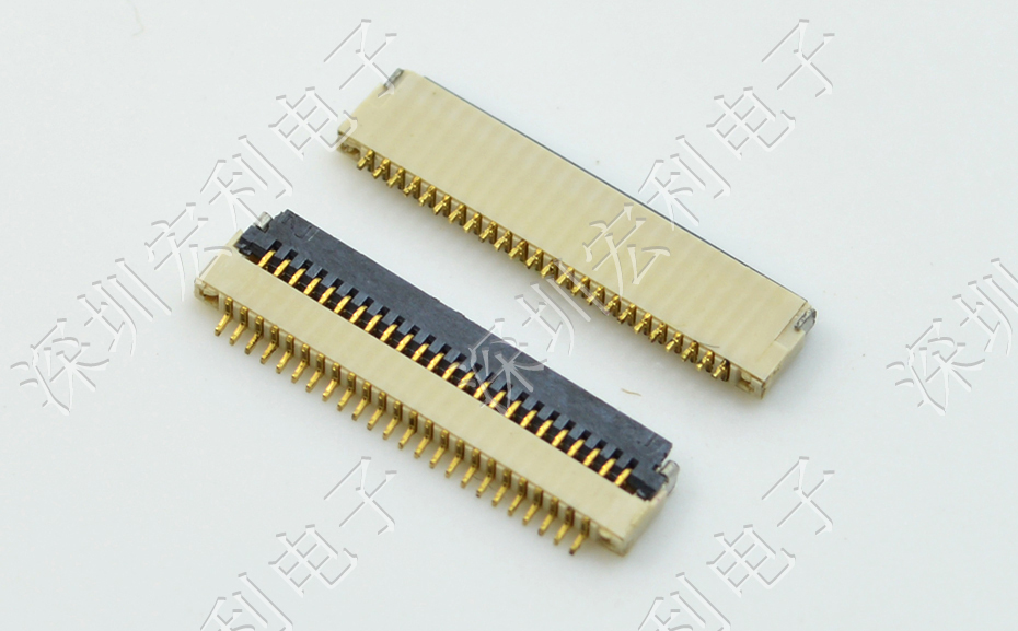 超薄大香蕉国产在线视频 間距0.5mm-40PIN翻蓋 塑高H1.0mm FPC插座超薄