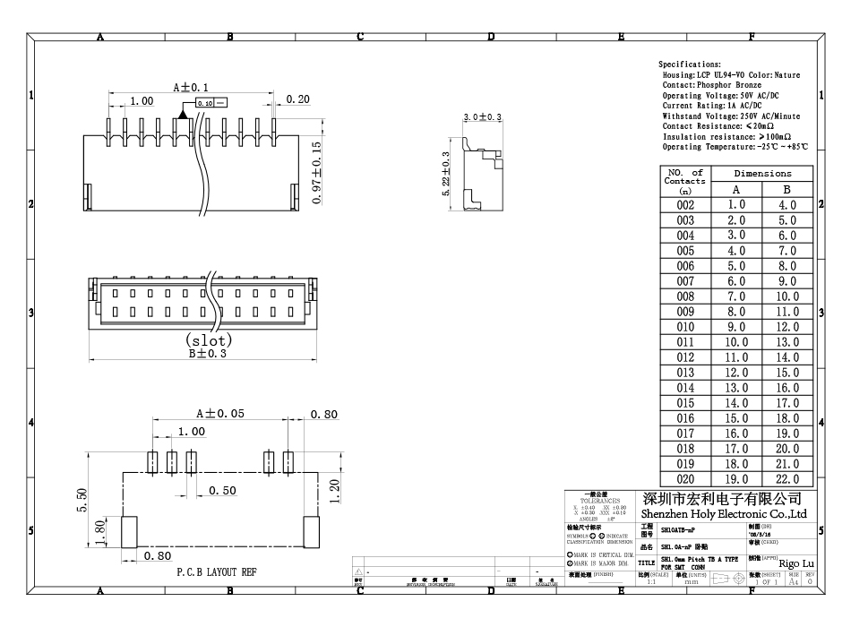 SH1.0A間距4針接插件 臥式貼片 電池電源線連接器大香蕉国产在线视频接插件,香蕉网址在线观看