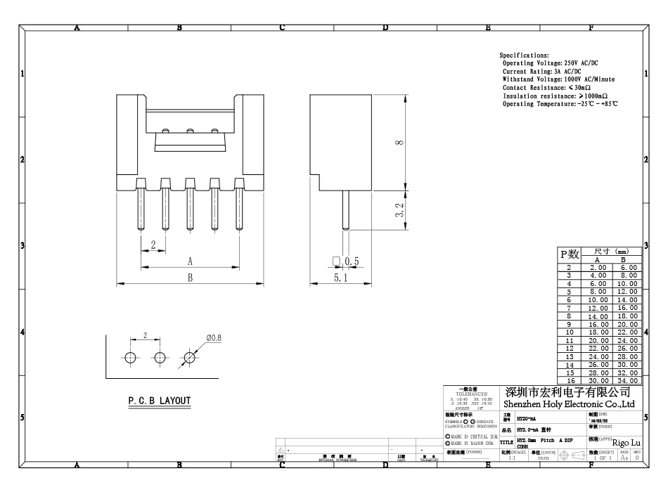 HY 2.0帶扣直針連接器 接插件2.0MM 12A帶扣直針插座,香蕉网址在线观看